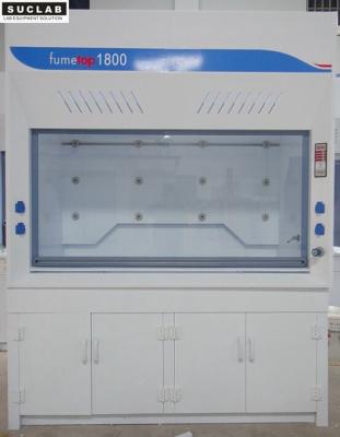 China Full PP Fume Hood , PVC Window Laboratory Fume Cupboards Adjust Air Speed for sale