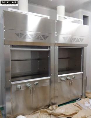 China Chemistry Lab Stainless Steel Fume Hood Safety Glass Hood Vertical Raising Sash for sale