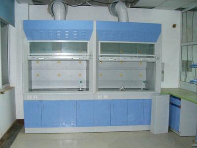 China Grey / White Steel Fume Hood 0.8-1.0M Door Open Height Adjustable Air Volume for sale