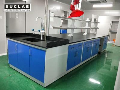 China Blue Colour Chemistry Lab Tables With C-Frame Handle For Laboratory Usage for sale