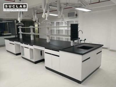 China Floor Mounted Steel Made Lab Tables Work Benches With Computer Space for sale