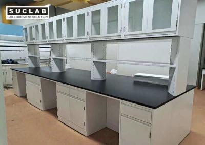 China 1.0mm thickness Cold Rolled Steel Laboratory Workbench With Storage Cabinet for sale