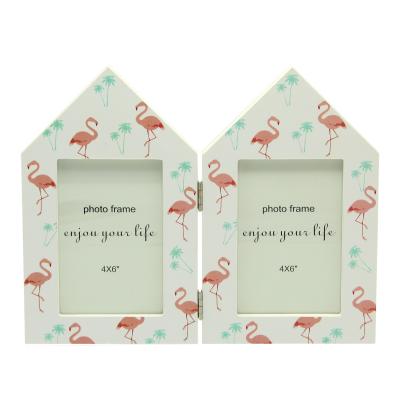 China Eco-Freindly Wholesale Wooden Picture Frame Home Office Decoration Set Creative 2 Wooden Photo Frame Picture Frame Wholesale Wood for sale