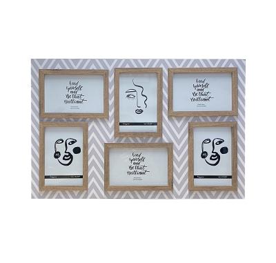 China Eco-Freindly New Style Guaranteed Multiple Picture Frame Quality Wooden Square Collage Photo Frame for sale