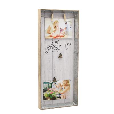 China For Sale 21x50cm Merchant Eco-Freindly Retro Wall Picture Frame Wood Look Frame Photo Clip Frame for sale