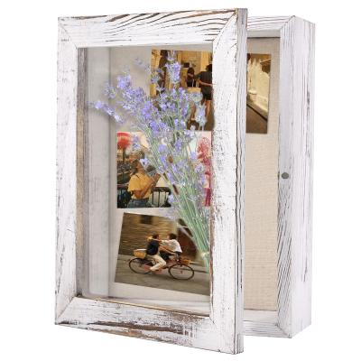 China Eco-Freindly 8x10 Inch Square Shadow Box Frame Display Case for Collages Collections Memorabilia for sale