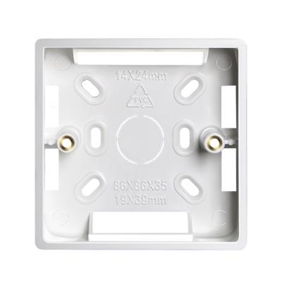 China Large Electrical Quantity In Current 86*86 Type Housing PVC Electrical Surface Mounted PVC Electrical Switch Box for sale