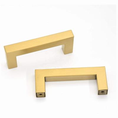 China Modern Metal Hardware European Handles Hollow Solid Knob Stainless Steel Cabinet Pull Handle for sale