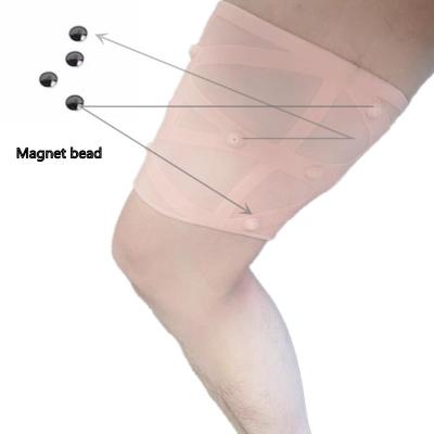 China Daily Use Silicone Thigh Brace With Magnet Bead Leg Compression Sleeve Thigh Support Upper Wrap for sale