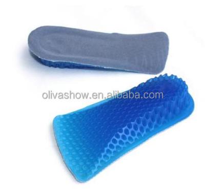 China Soft Gel 2cm Height Gel Waist Lift-Ups Increase Socks Insole Honeycomb Half Cushion Pad Insoles Shoe Inserts for sale