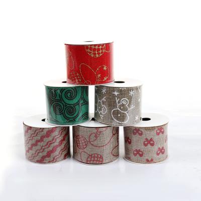 China Professional Direct Selling Merry Christmas Poly Mesh China Manufacturer Decorative Ribbon for sale