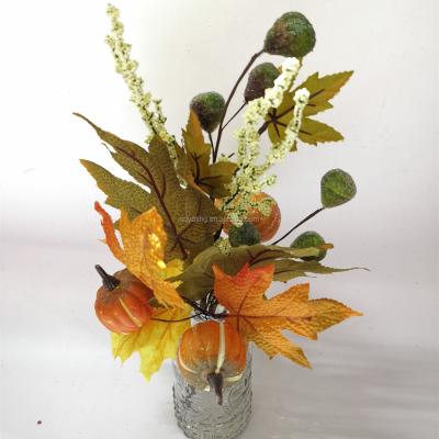 China Home Wholesale Custom Fall Harvest Decoration Fall Leaves Stem Picks for sale