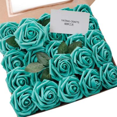 China Hot Selling Amazon Rose Artificial Flowers Foam Roses Home Decoration DIY Looking Artificial Flower Real for sale