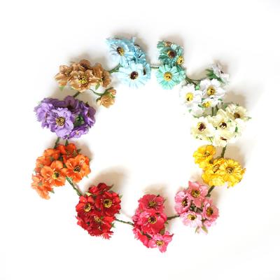 China China Handmade Fabric Garland Accessories Silk Flower Bud Artificial Flowers Saturna for sale