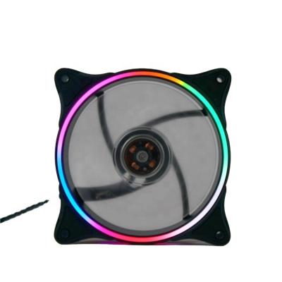 China With Vibration Rubber Wedge 8pcs SHINING II 12V Mixed Rainbow Color LED Fan For Gaming Case for sale