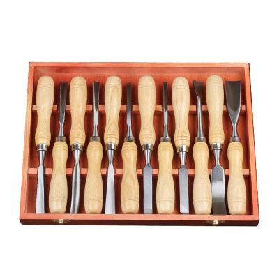 China Wholesale 12 PCS Carpentry Woodworking Tool Woodworking Hand Chisel Wood Carving Set for sale