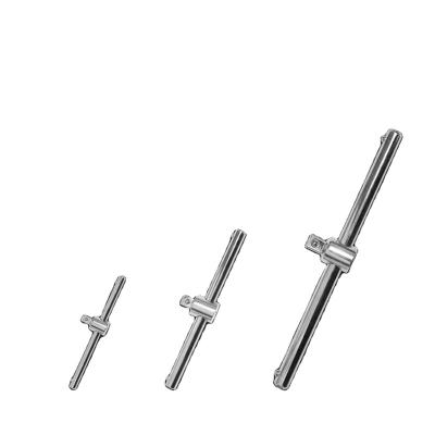 China Tool Steel 1/2 3/8 1/4 Socket Wrench Connection Steel T-Handle Sliding Metal Bar for sale