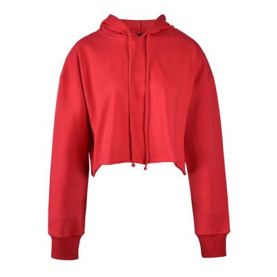 China Anti-wrinkle Anti-wrinkle autumn dropship drop shoulder crop top hoodies for women for sale