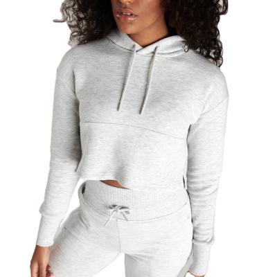 China New Design Viable Long Sleeve Cheap Crop Hoodie And Two Piece Pants Tracksuits For Women Cotton for sale