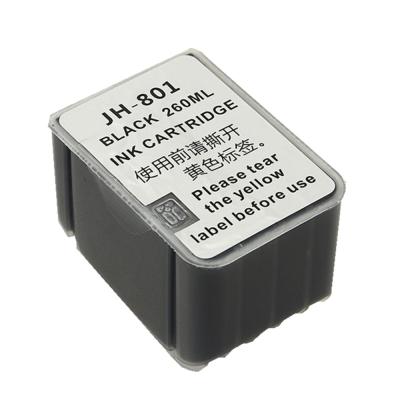 China Black Cutter Plotter Parts 260 ml Ink Box JH801 Ink Cartridge Big Ink Cartridge Te koop