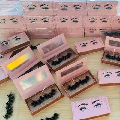 China Create Your Own Brand Eyelash Kit Toolbox Pink Eyelashes 25 Mm 3d Mink Custom Eyelash With Magnetic Box for sale