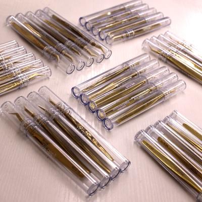 China Comfortable Handle Fan Eyelash Black Luxury Gold Wick Tweezers Easy Sets for sale