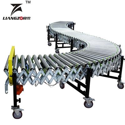 China Heat resistant unpowered conveyor, retractable conveyor, wide range of uses in warehouse and supermarket for sale