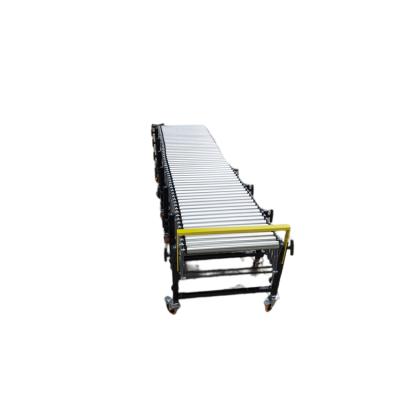 China Latest Design Stainless Steel Roller Conveyor Heat Resistant Unpowered Telescopic Steel Roller Conveyor for sale