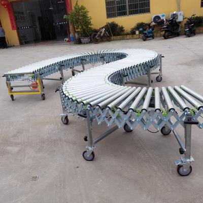 China Power Cylinder Heat Resistant Adjustable Line, Roller Conveyor Belt, Loading And Unloading Cargo Conveyor Line for sale