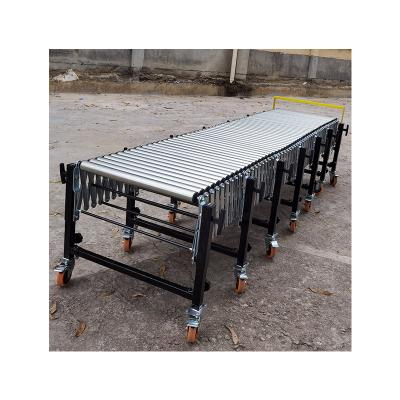 China Hot Selling Heat Resistant Expandable Powerless Roller Conveyor Container No Power Drum Conveyor for sale