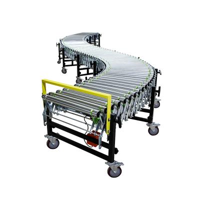 China 2021 China New Design Screw Conveyor Heat Resistant Flexible Telescopic Roller Conveyor for sale