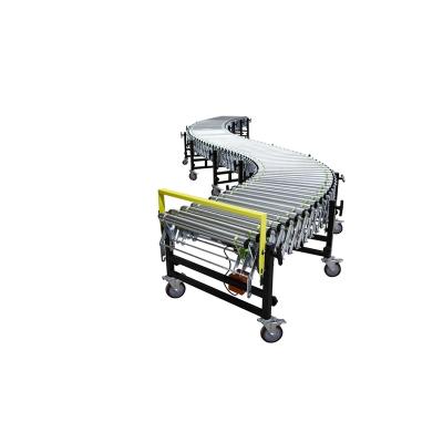 China Heat Resistant Professional Operated Telescopic Roller Conveyor System For Carton Transport for sale