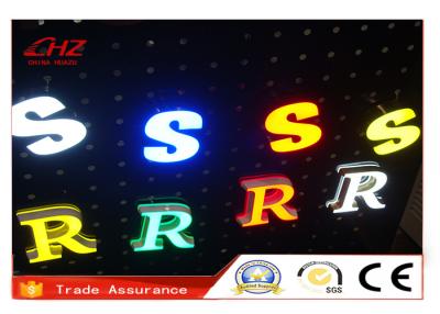 China Clear Led Illuminate Decorative Neon Acrylic Sign Letters Through Hole For Hotel for sale