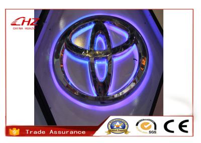 China Acrylic Metal l Lighted Backlit 3D Car Logos For Toyota / Volkswagen for sale