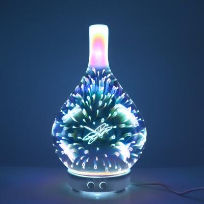 China Car With 3D Printing Love Fireworks Dragonfly Atmosphere Lamp 100ml Essential Oil Diffuser Aroma Humidifier for sale