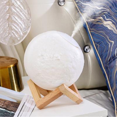 China Wholesale Hot Sale Hotel Metal Touch Switch Three Color Adjustmenthome Decor Humidifier Moon Air Humidifier for sale