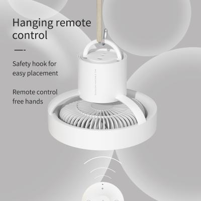 China Best Selling Mini Car Ceiling Fan Household Rechargeable Soft Light Ceiling Fan for sale