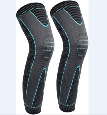 China Breathable Nylon Knitted Gear Leg Protective Knee Braces Sports Knee Pads Comfortable Elasticity Full Leg Sleeve Protective Compression for sale