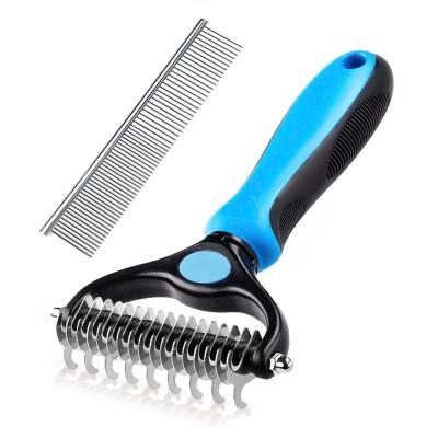 China Viable High Quality Professional Pet Grooming Tool Encryption Wide Tooth Massage Comb Dematting Tools Dog Hair Remover Comb for sale