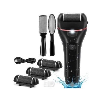 China Waterproof 8 in 1 Pedicure Kits Set Electric Foot Callus Remover PortableFoot 3 Roll Folder Rechargeable Waterproof Foot Scrubber for sale