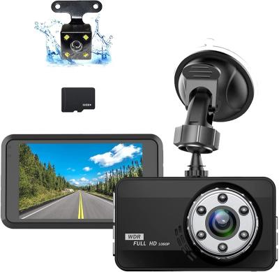 China New Full HD 1080P Dual Angle Car Dash Cam1080p Lens Video Recording 170 Front Dash Cams Double Dual Dual And Rear DVR Video Recorder for sale