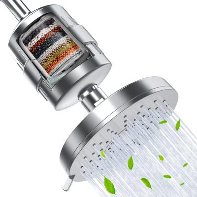 China No-needle shower water filter, class 20 stage shower head filter for hard water to remove chlorine and harmful substances for sale