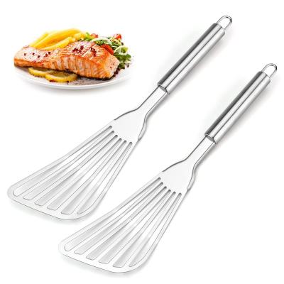 China Sustainable Wholesale Durable Stainless Steel Handle Slotted Spatula Cookware Perfect For Flipping for sale