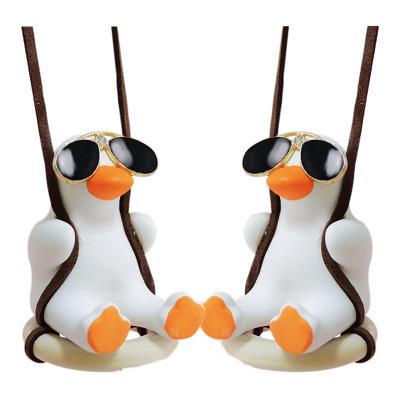 China Easy To Hang Wholesale Cute Accessories Swinging Duck Car Hanging Ornament for sale