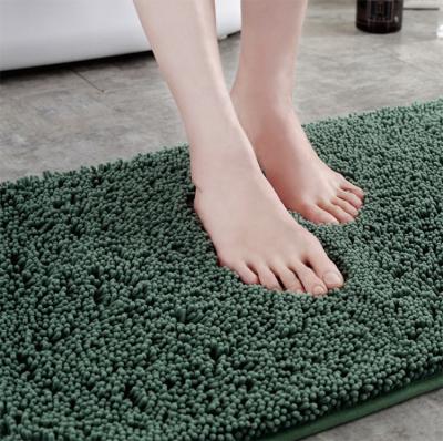 China Thick Washable Chenille Shower Bathroom Towels Delight Mat Foot Pad Bath Mat for sale