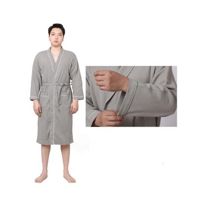 China QUICK DRY QUICK DRY Nightgown Lovers Quick Dry Bathrobe Lovers Nightgown Water Waffle Men Women Bathrobe Home Long Robes for sale