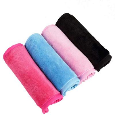 China QUICK DRY Custom Ultra Soft Label Microfiber Makeup Removing Reusable Makeup Remover Towel Cloth Face Eye Cleaning for sale