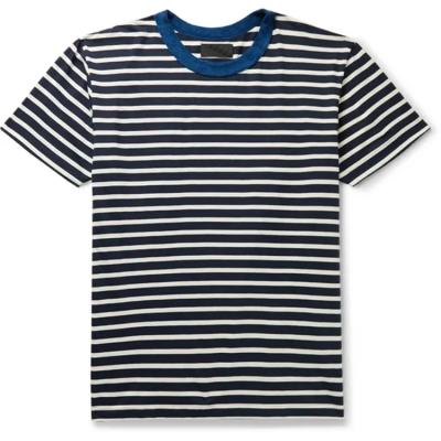 China Anti-Shrink T-shirt Indoor Mens Casual Stripped T-Shirt Mens Fitted T-Shirt for sale