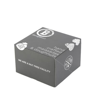 China 2021 Customs New Handmade Ivory Cardboard Gift Folding Paper Box For Food for sale