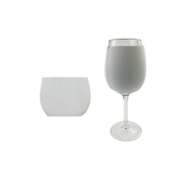 China BOXES Sublimation Blank Neoprene Wine Glass Bag Christmas Wine Glass Cover Blanks for sale